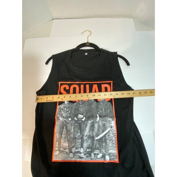 New Squad Sleeveless Horror Villains T-Shirt Black Orange Medium NWOT - Picture 4 of 7